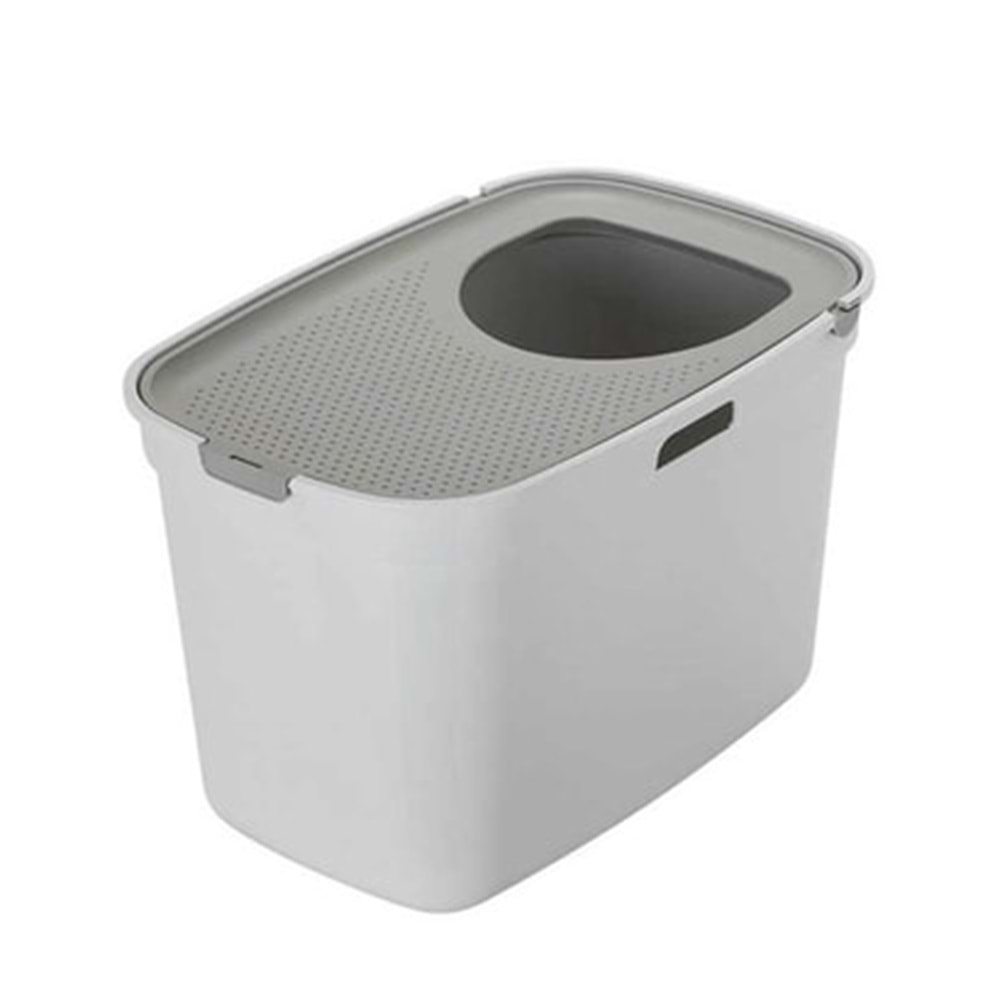 Moderna Top Cat Üstten Girişli Kapalı Kedi Tuvaleti Gri