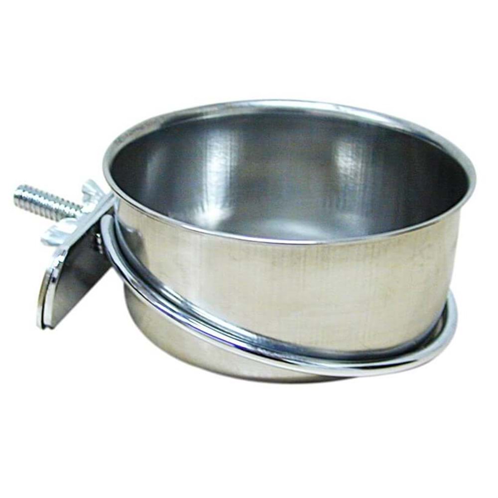 Orijin Pet Vidalı Askılı 10 Oz Çelik Yem Kabı 9.5x3.5cm