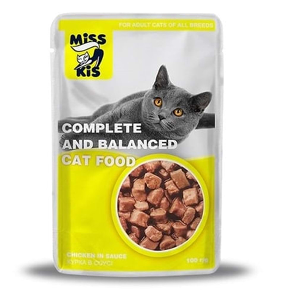 Miss Kis Premium Pouch Tavuklu Kedi Konservesi 100 gr