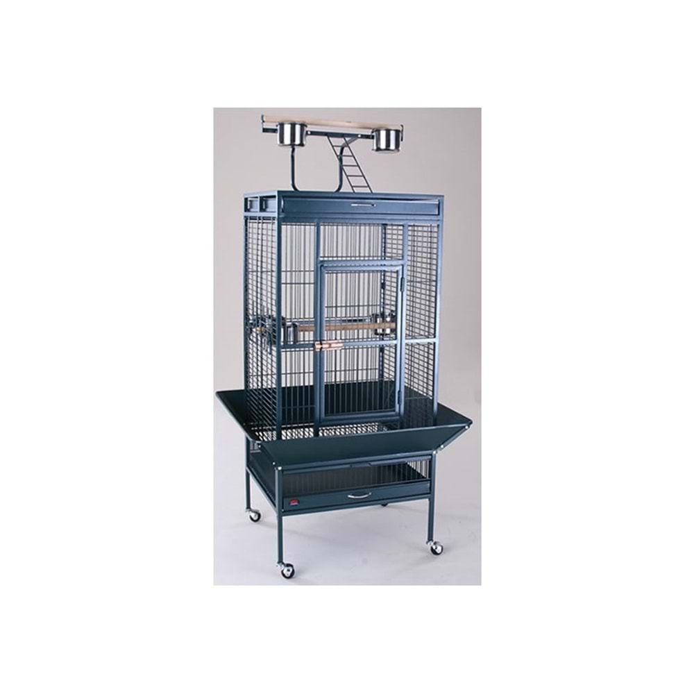 DAYANG PAPAĞAN KAFESİ AYAKLI SİYAH 61x56x165