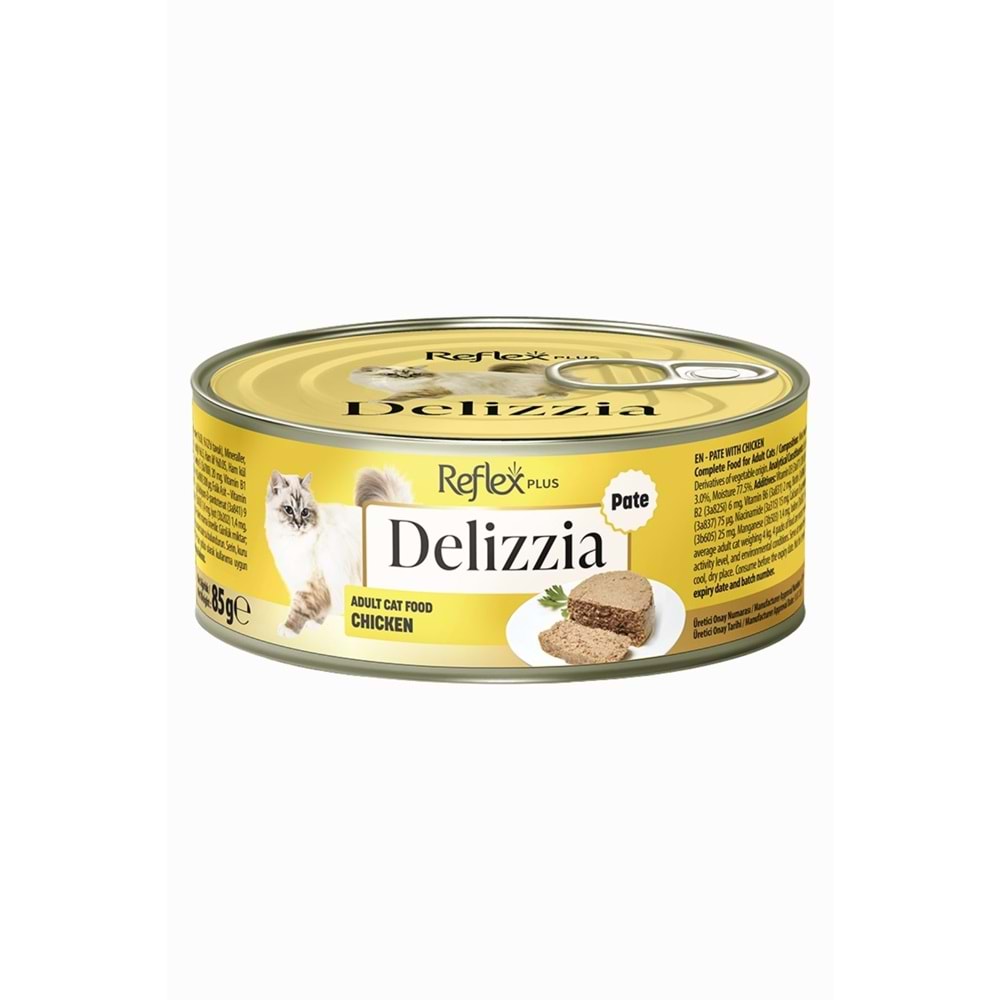 Reflex Plus Delizzia Kıyılmış Tavuklu Pate Yetişkin Kedi Konservesi 85gr