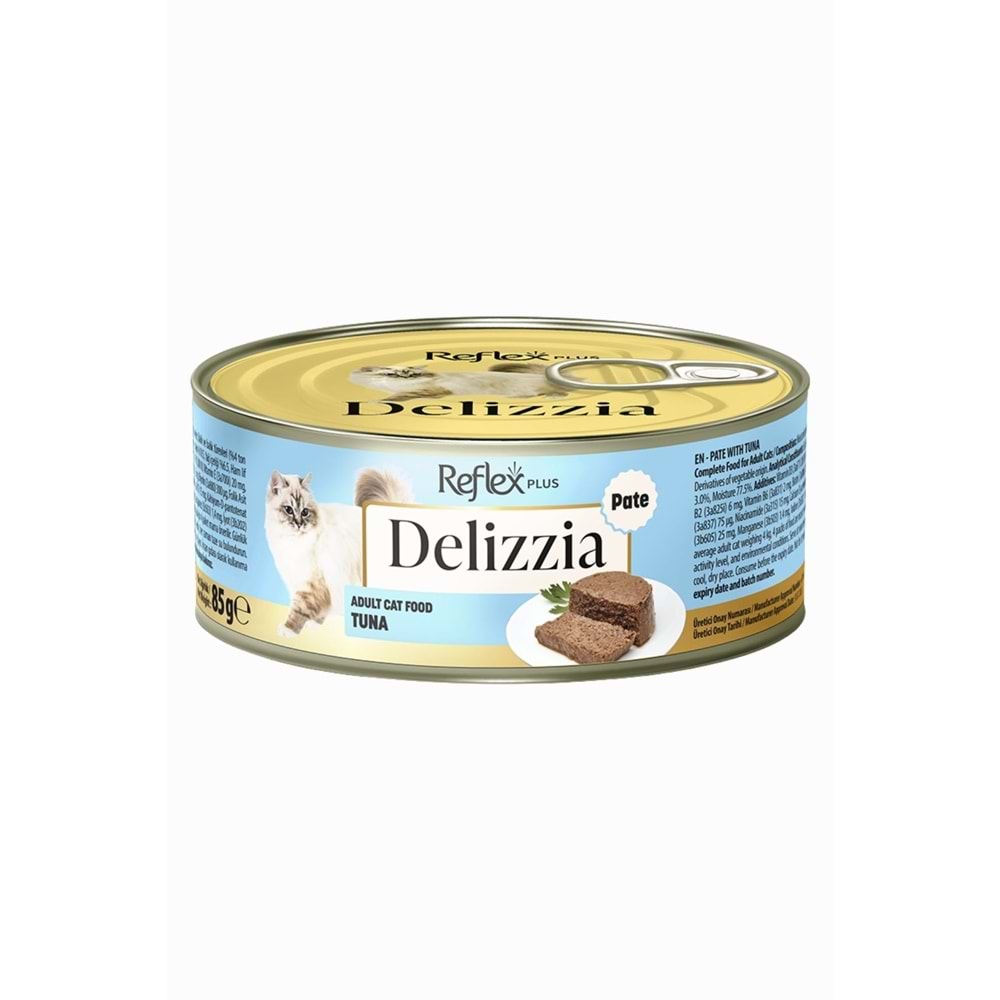 Reflex Plus Delizzia Kıyılmış Ton Balıklı Pate Yetişkin Kedi Konservesi 85gr