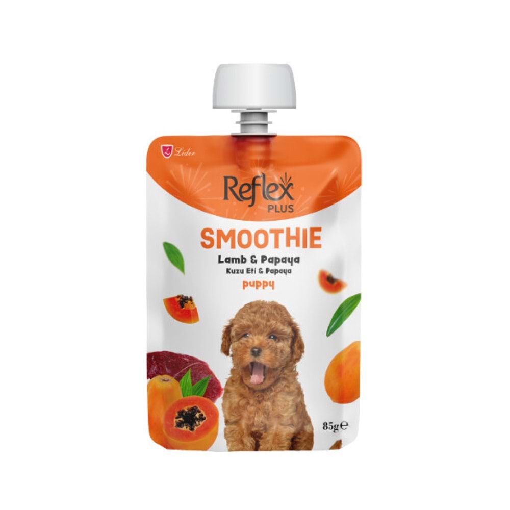 Reflex Plus Smoothie Kuzu Etli ve Papayalı Yavru Köpek Ödül Maması 85gr