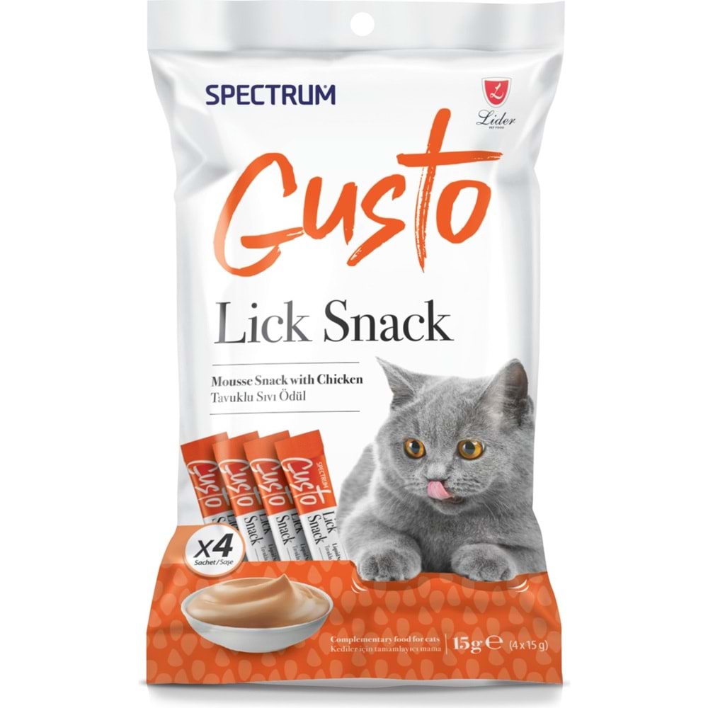 Spectrum Gusto Tavuklu Sıvı Kedi Ödül Maması 4x15 gr