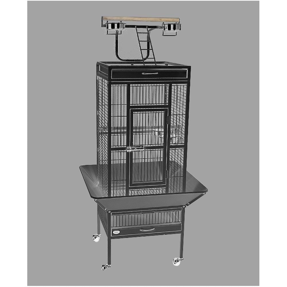 Dayang Papağan Kafes Ayaklı 45.7X45.7X156CM Siyah