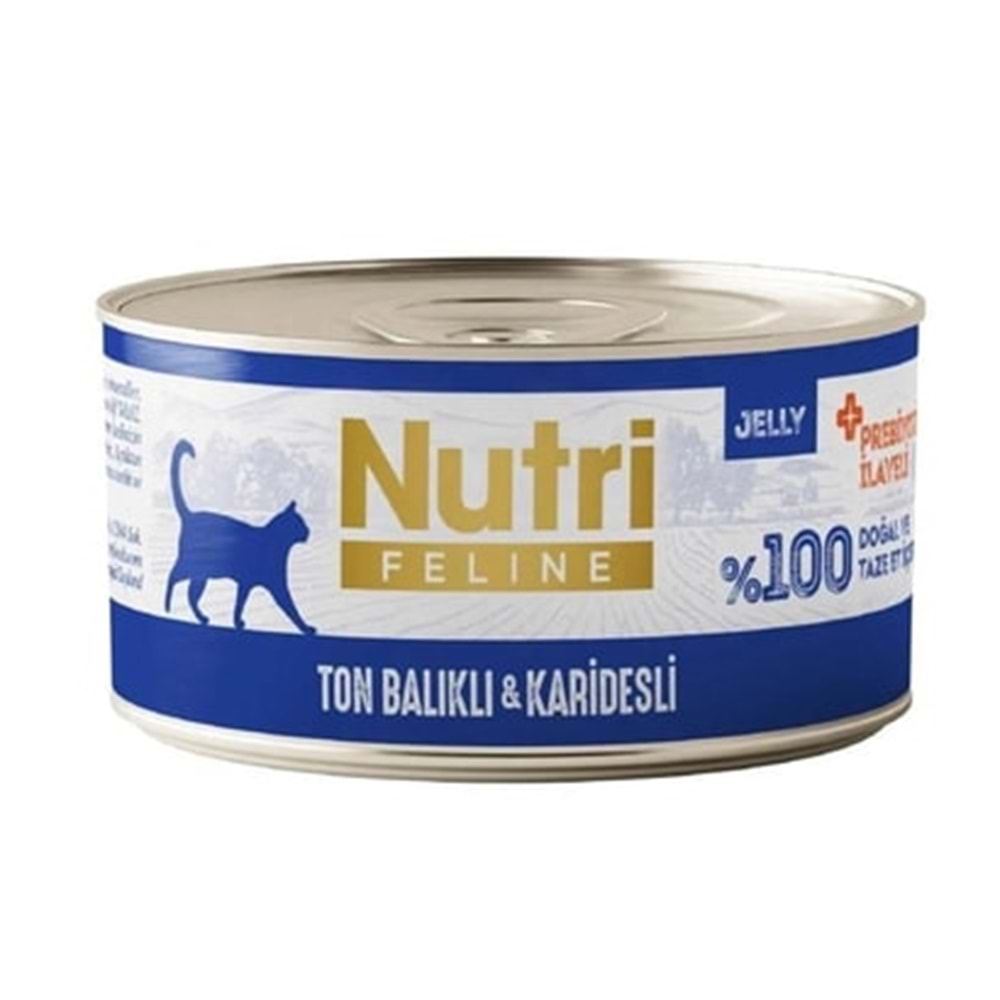 Nutri Feline Ton Balıklı Karidesli Tahılsız Kedi Konservesi 70 Gr