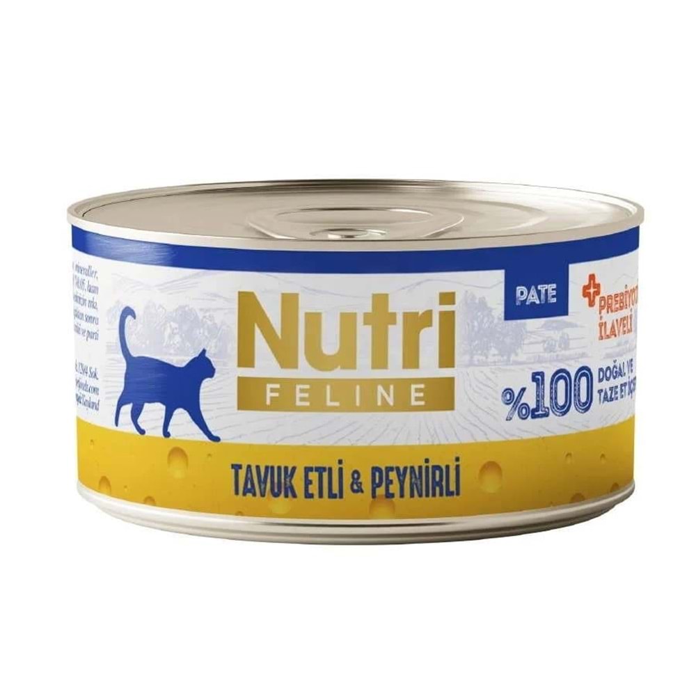 Nutri Feline Tavuk Etli Peynirli Tahılsız Kedi Konservesi 70 Gr