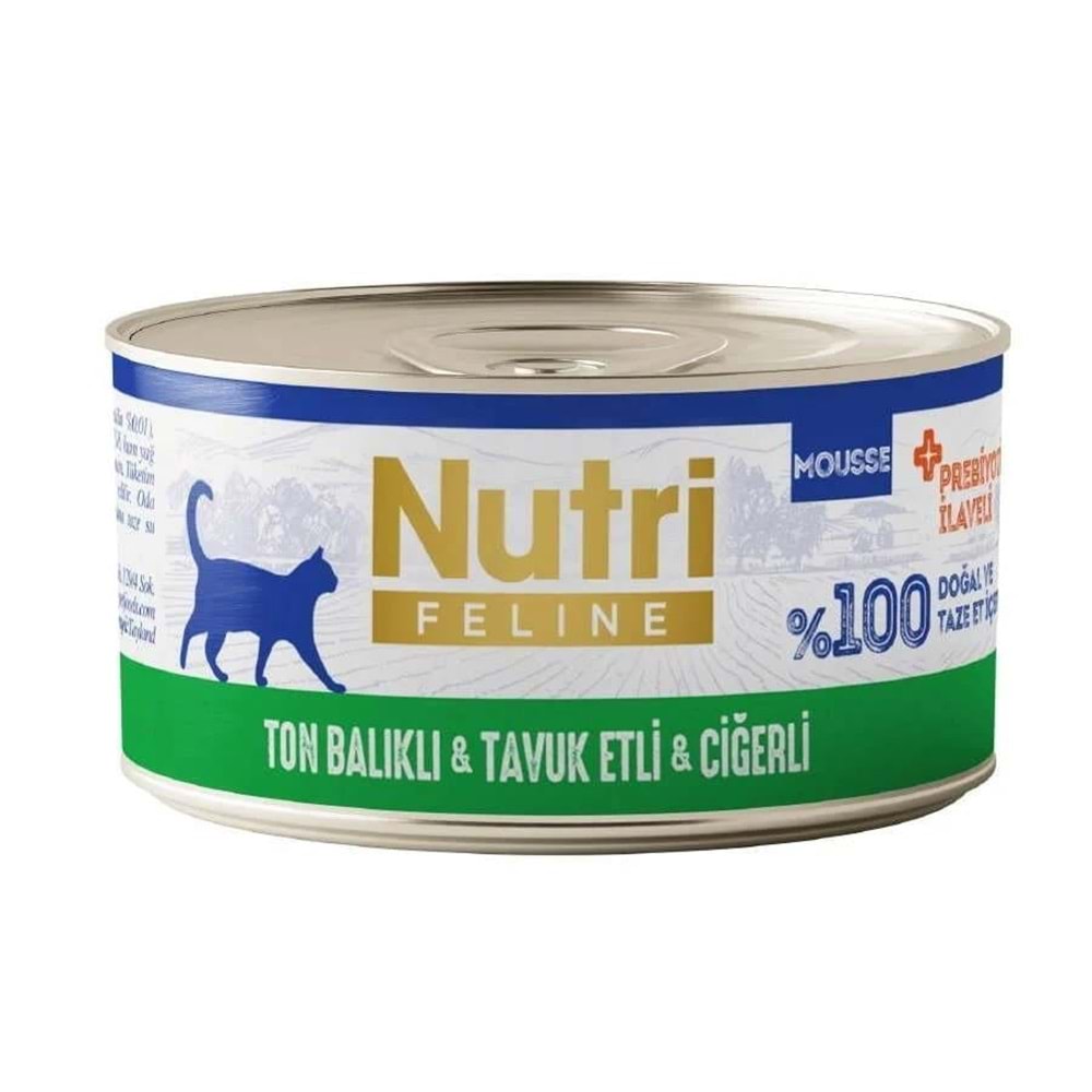 Nutri Feline Ton Balıklı Ciğerli Mousse Kedi Konservesi 70 Gr