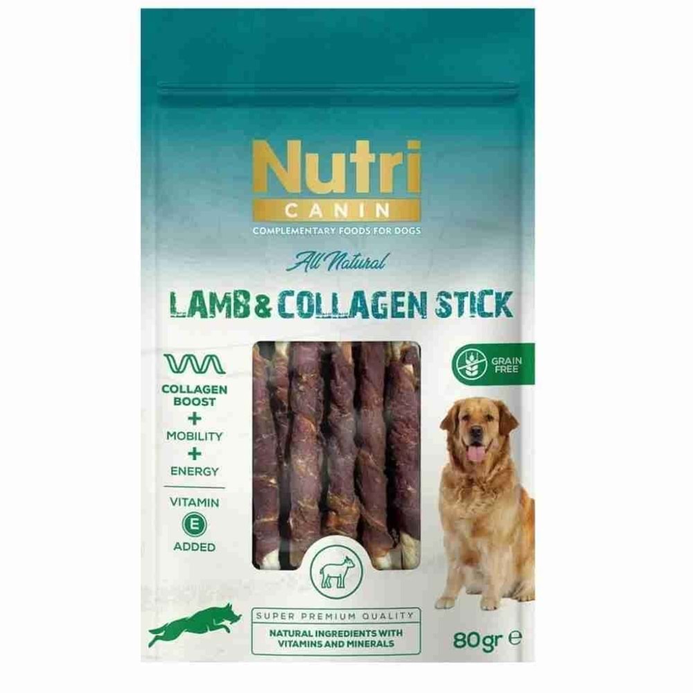 Nutri Canin Lamb Collagen Stick Kuzulu Köpek Ödülü 80 Gr