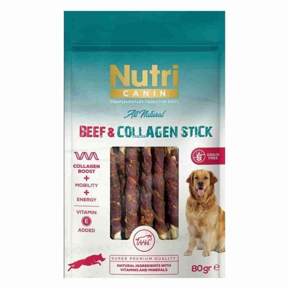 Nutri Canin Beef Collagen Stick Sığır Etli Köpek Ödülü 80 Gr