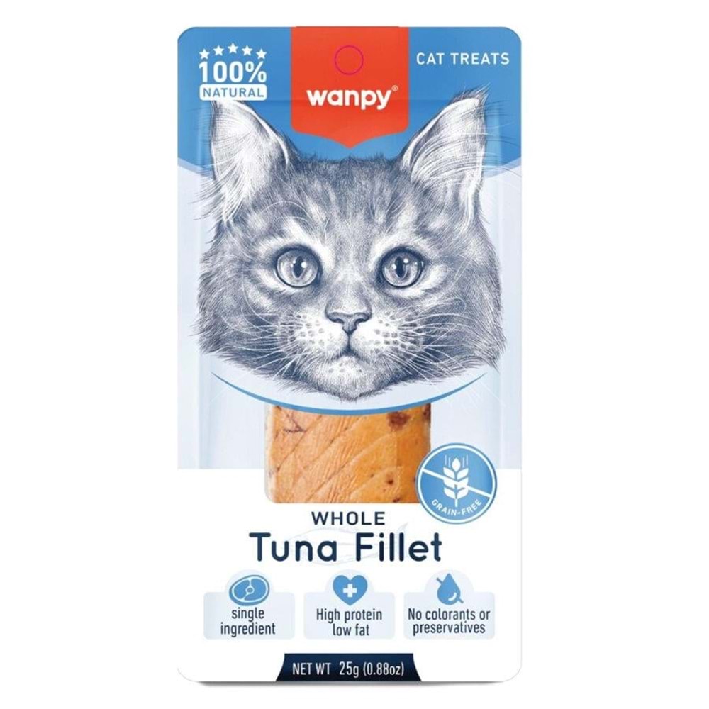 Wanpy Ton Balığı Fileto 25g Kedi Ödülü
