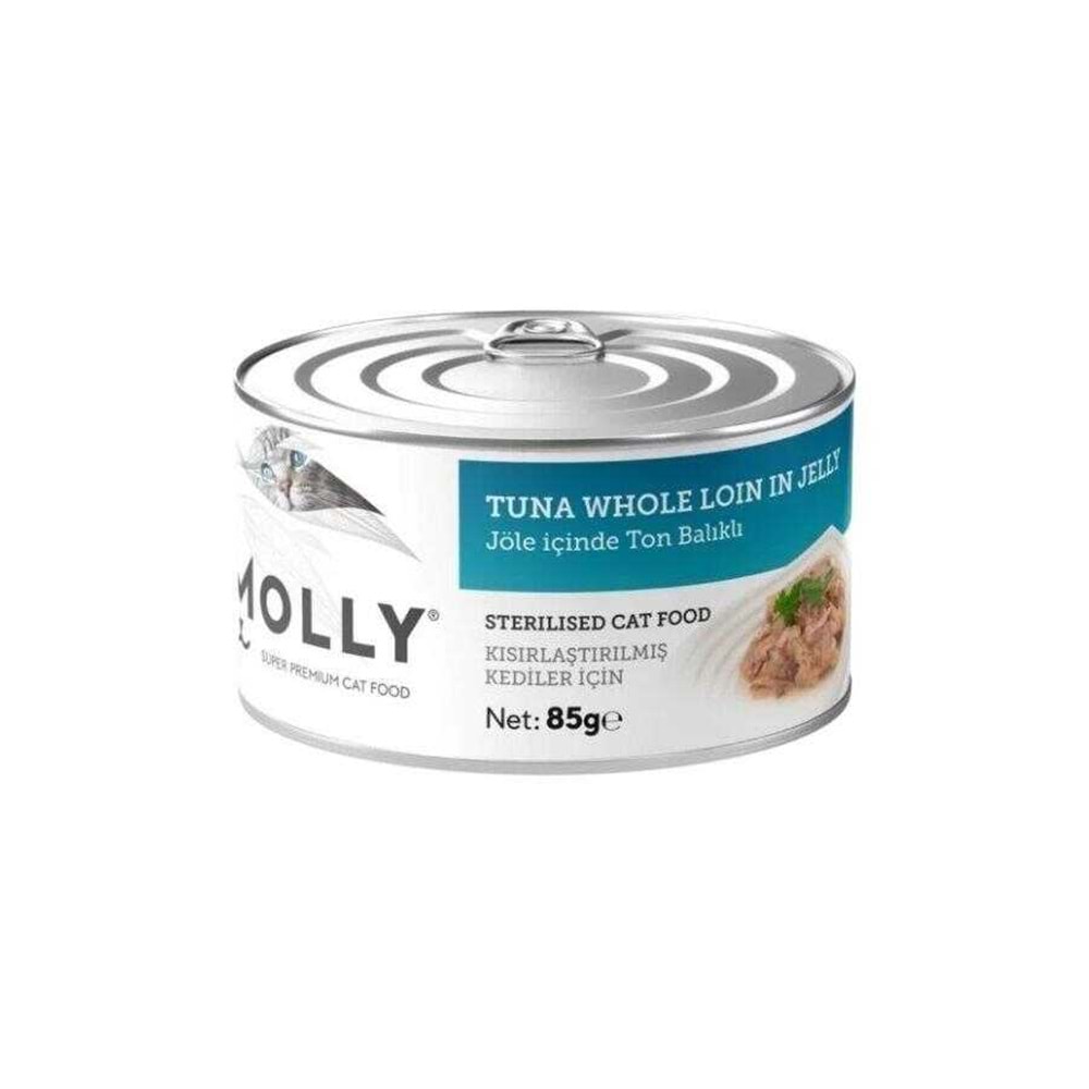 Molly Jöle İçinde Ton Balıklı Kısırlaştırılmış Kedi Konservesi 85gr