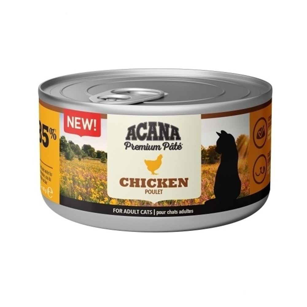 Acana Premium Pate Tavuklu Ezme Yetişkin Kedi Konservesi 85gr