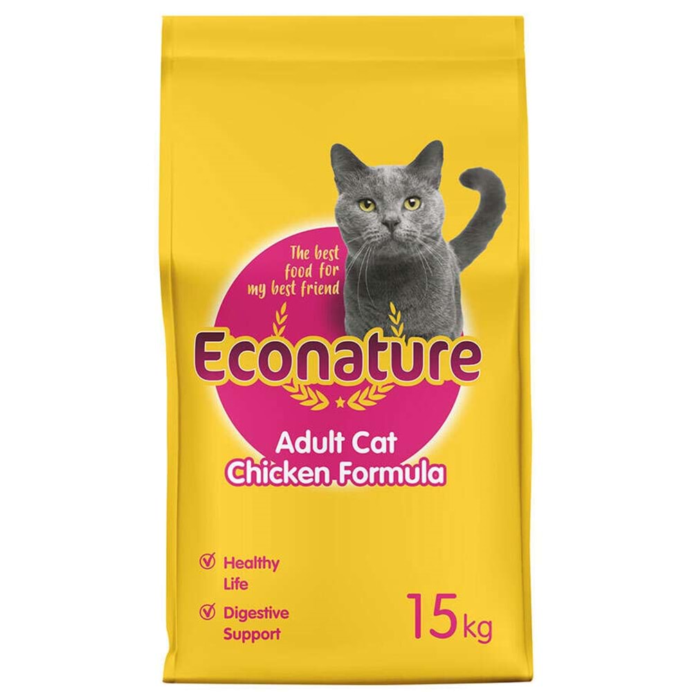 Eco Nature Tavuklu Yetişkin Kedi Maması 15 Kg