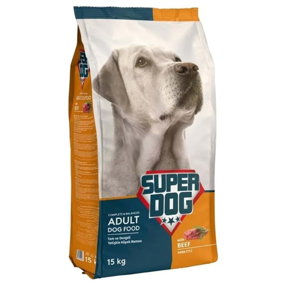 Super Dog Biftekli Yetişkin Köpek Maması 15 Kg