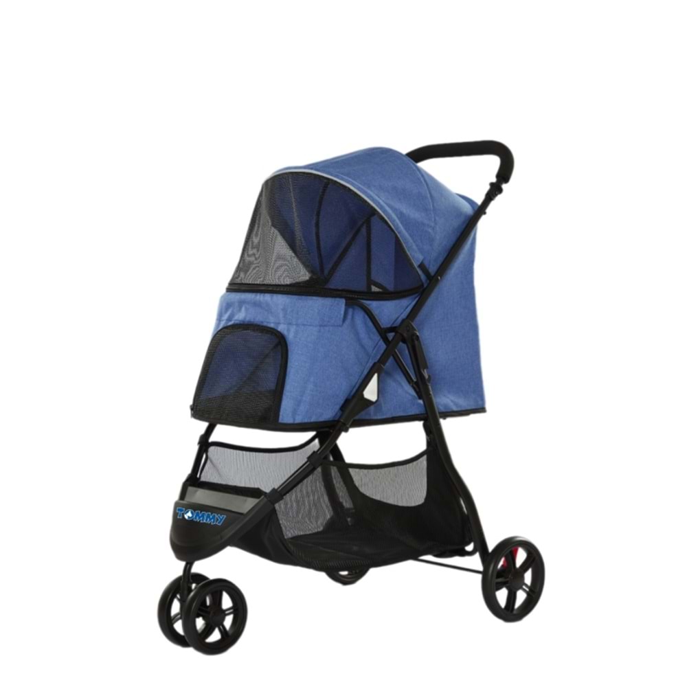 Tommy Evcil Hayvan Arabası Lacivert 74.5*52.2*98cm Max 15kg