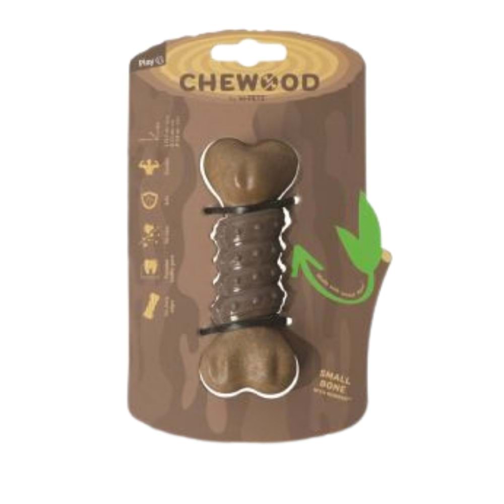 M-Pets Chewood Small Bone With Rubber Köpek Oyuncağı (S)