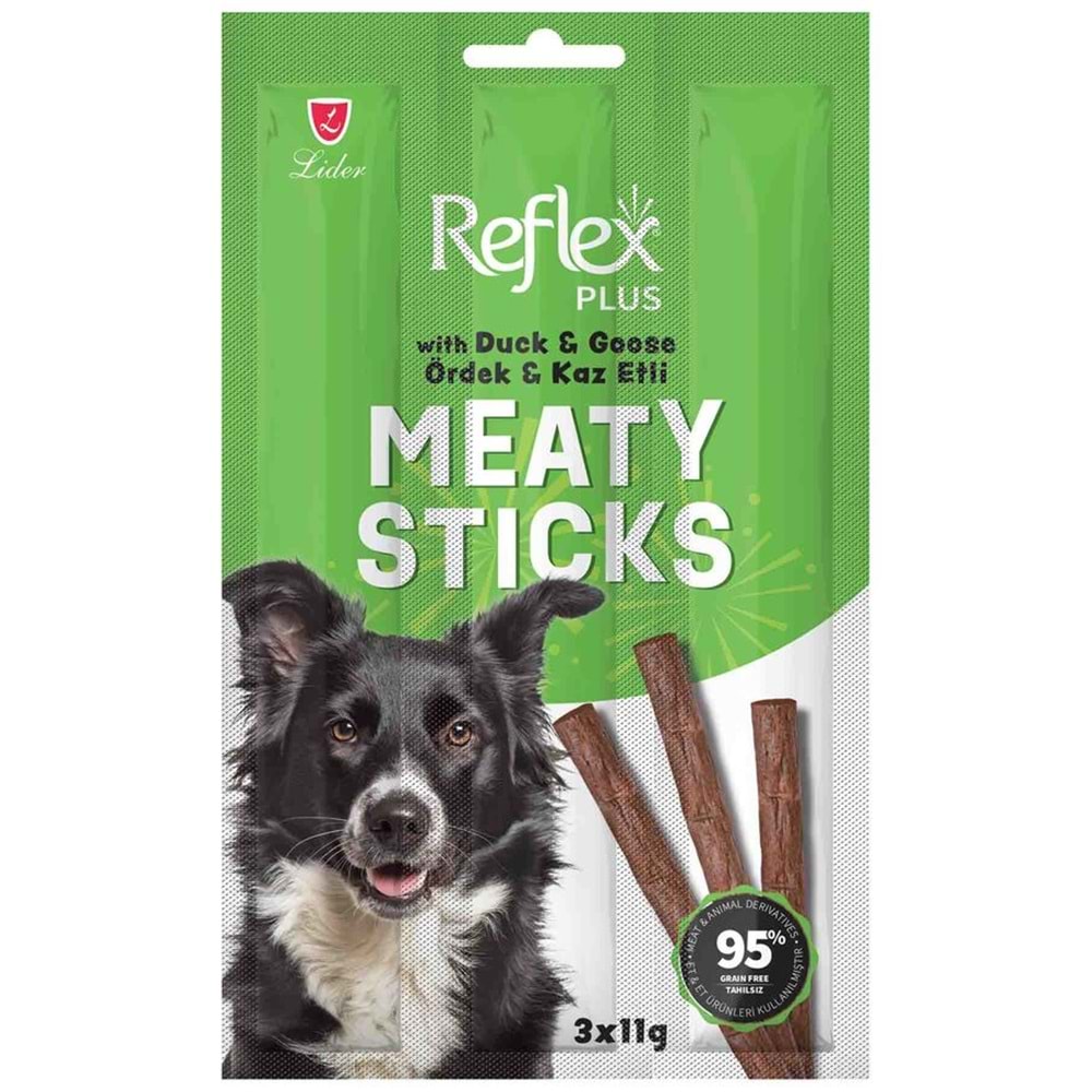 Reflex Plus Ördekli ve Kazlı Çubuk Yetişkin Köpek Ödül Maması 3lü