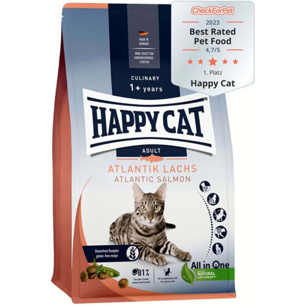 Happy Cat Culinary Atlantic Lachs Somonlu Yetişkin Kedi Maması 10kg