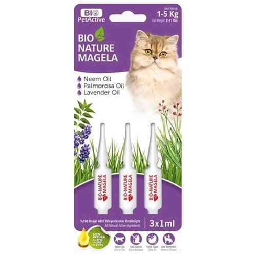 Bio Petactive Kedi Tüy Ve Deri Bakım Ense Damlası 1-5 Kg (Kırmızı)