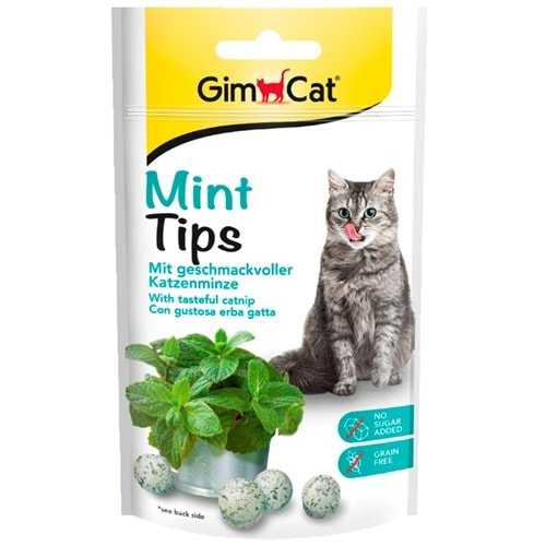 Gimcat Mint Tips Naneli Kedi Ödül Tableti 40Gr