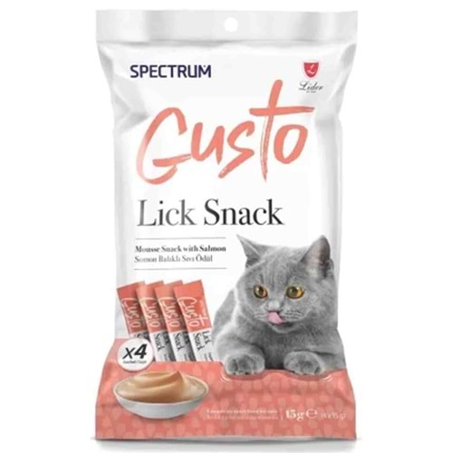 Spectrum Gusto Somonlu Sıvı Kedi Ödül Maması 15Gr(4'Lü)