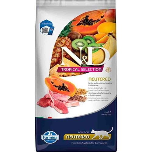 Nd Tropical Selection Kuzu Etli Kısırlaştırılmış Kedi Maması 10Kg