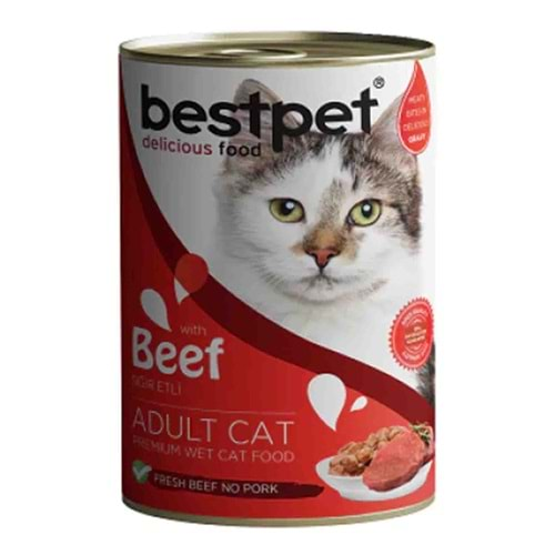 Bestpet Sığır Etli Yetişkin Kedi Konservesi 415Gr