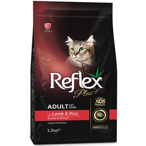 Reflex Plus Kuzu Eti Ve Pirinçli Yetişkin Kedi Maması 1,5Kg