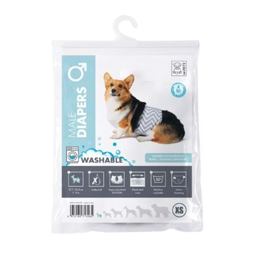 10169399 M-Pets Erkek Köpekler İçin Yıkanabilir Külot (Xs)