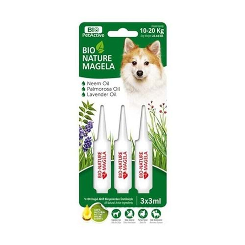 Bio Nature Köpek Tüy Ve Deri Bakım Damlası 3Ml-10-20Kg-Yeşil