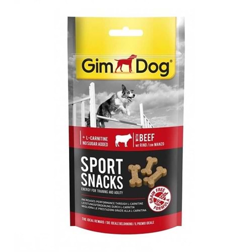 Gimdog Sportsnacks Sığır Etli L-Carnitinli Tablet Köpek Ödül Maması 60Gr