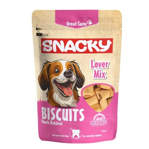 Snacky Lover Mix Köpek Ödül Bisküvisi 200Gr