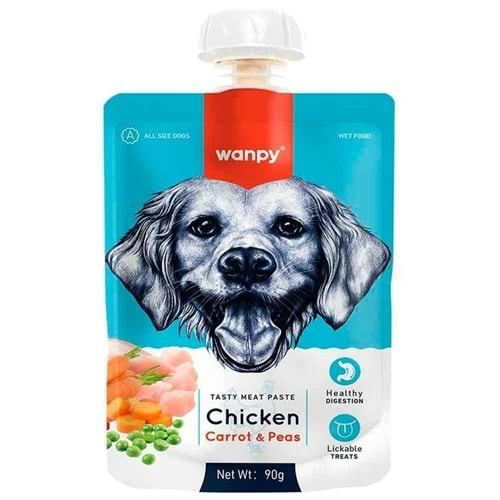 Wanpy Tavuk Ve Havuçlu Taze Ezme Köpek Ödül Maması 90Gr