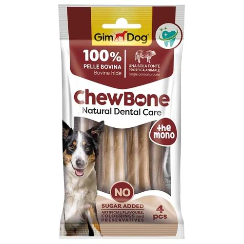 Gimdog Chew Bones Press Köpek Çiğneme Kemiği 3,5’’ 80 Gr 4Lü Naturel