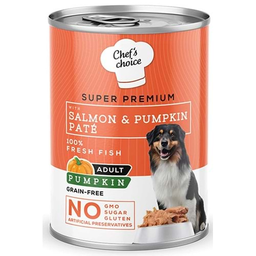 Chefs Choice Somon Balıklı Ve Balkabaklı Kıyılmış Yetişkin Köpek Konservesi 400 Gr