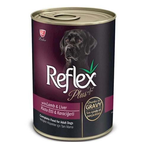 Reflex Plus Kuzulu Karaciğerli Yetişkin Köpek Konservesi 415Gr