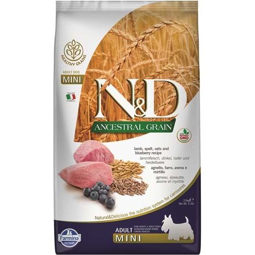 Nd Ancestral Grain Düşük Tahıllı Kuzu Eti Ve Yaban Mersinili Küçük Irk Yetişkin Köpek Maması 2,5Kg