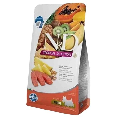 Nd Tropical Selection Somonlu Ve Tropikal Meyveli Mini Irk Yetişkin Köpek Maması 1,5Kg