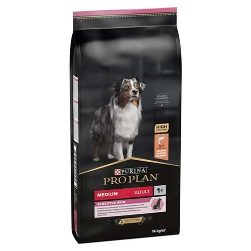 Pro Plan Somonlu Orta Irk Hassas Derili Yetişkin Köpek Maması 14Kg