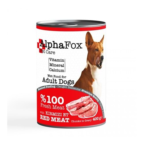 Alpha Fox Kırmızı Etli Köpek Konserve 400gr