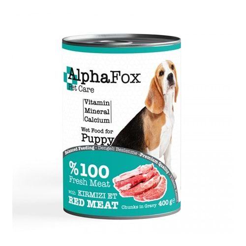 Alpha Fox Kırmızı Etli Yavru Köpek Konserve 400gr