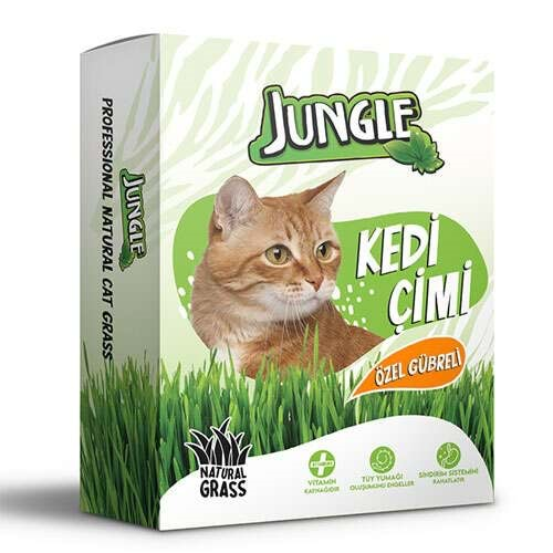 Jungle Kedi Çimi Kutulu (Fileli)6lı