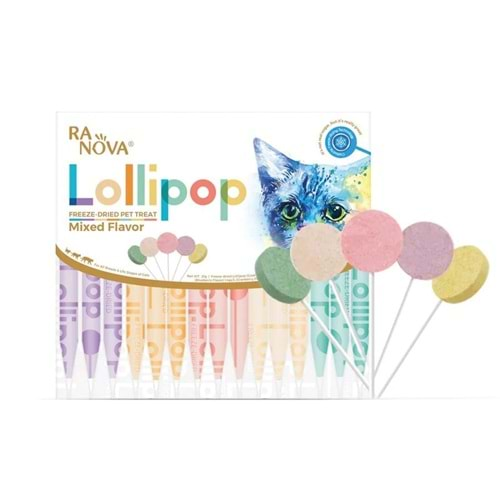 Ranova Kediler İçin Karışık Lezzetli Lolipop 1,4 gr