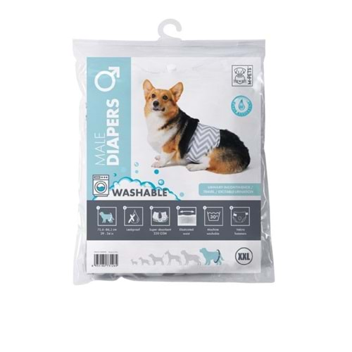 M-PETS ERKEK KÖPEKLER İÇİN YIKANABİLİR KÜLOT (XXL)