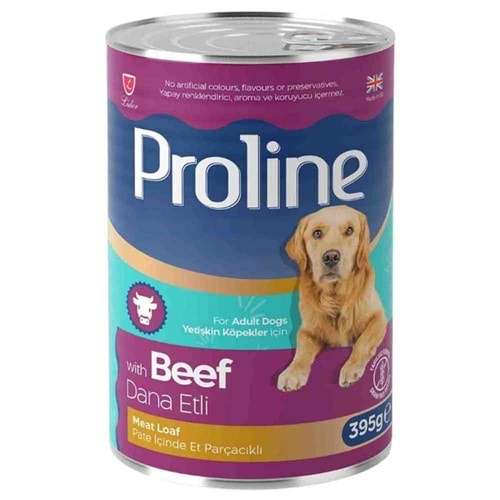 PROLİNE PATE İÇİNDE ET PARÇACIKLI DANA ETLİ YETİŞKİN KÖPEK MAMASI 395G