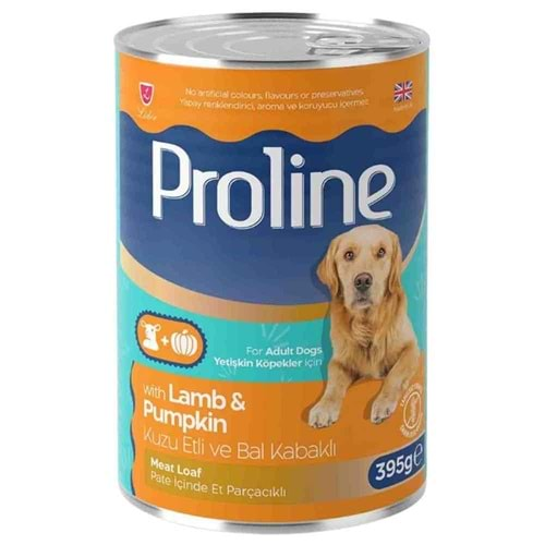 PROLİNE PATE İÇİNDE ET PARÇACIKLI KUZU ETLİ VE BAL KABAKLI YETİŞKİN KÖPEK MAMASI 395G