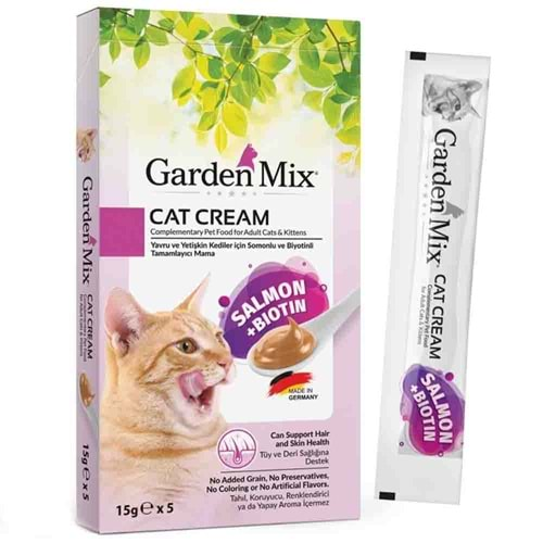 Garden Mix Kedi Kreması Somon +Biotin 15gr*5