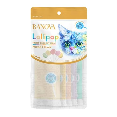 Ranova Kediler İçin Karışık Lezzetli Lolipop 1.4 gr 5li