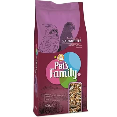 Pets Famıly Paraket Yemi 800Gr